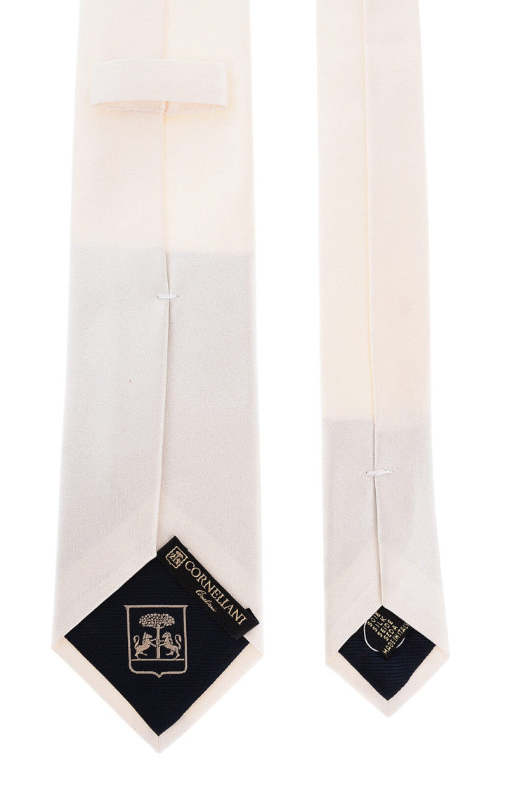Off White Solid Tie 3