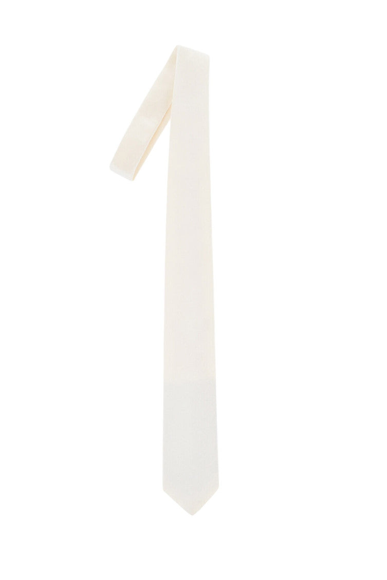 Off White Solid Tie 1