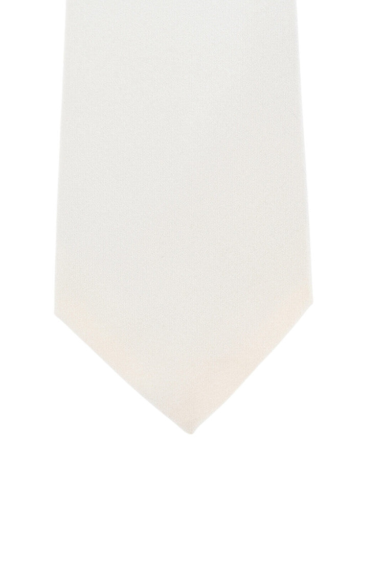 Off White Solid Tie 2