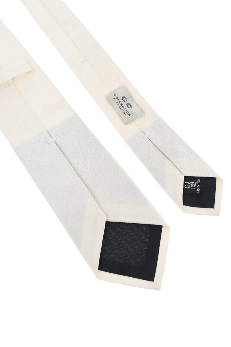Off White Solid Tie 3