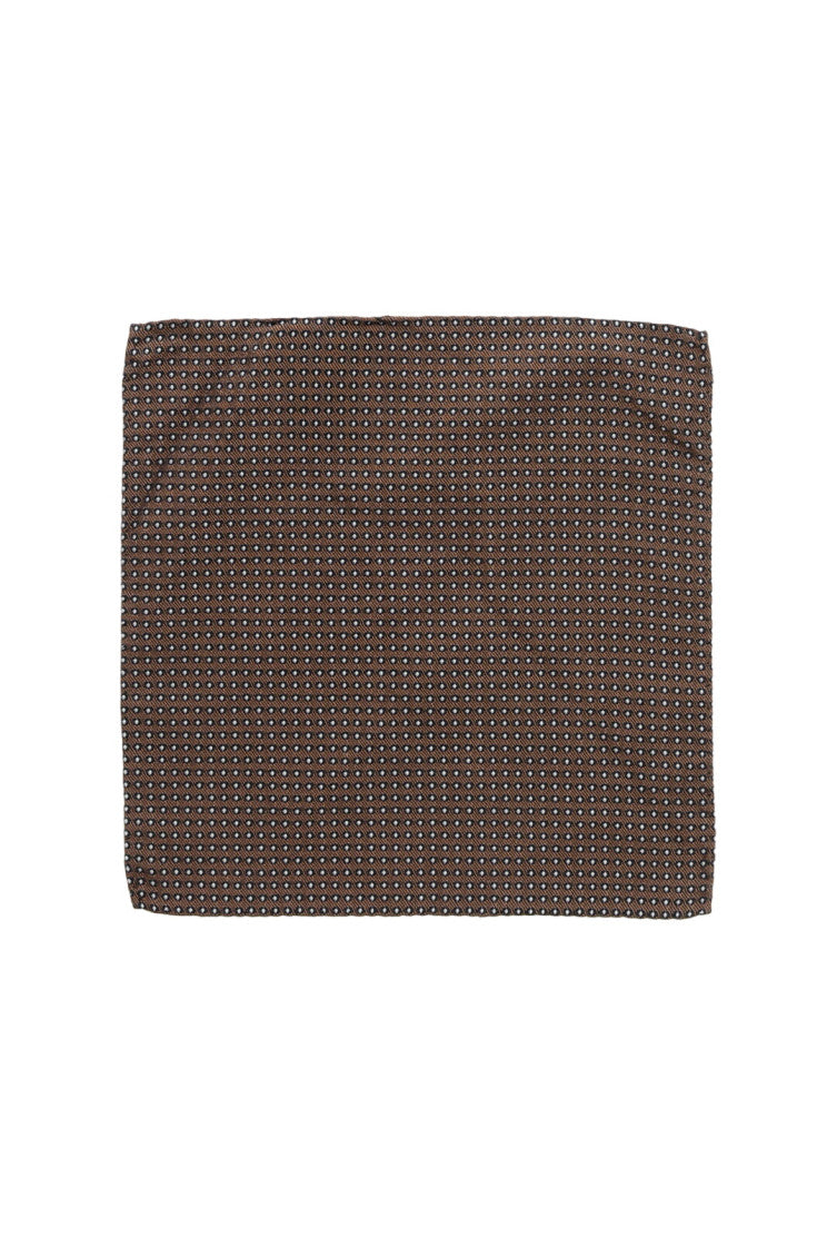 Brown Polka Dot Pocket Square 1