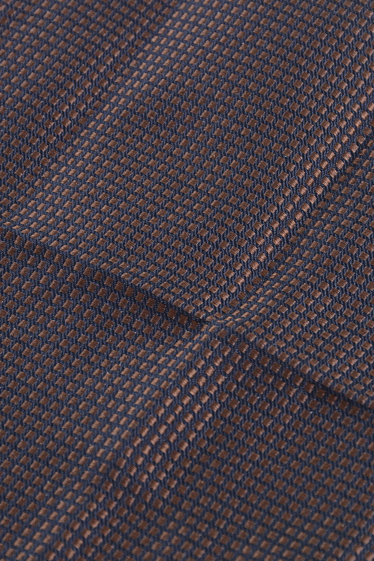 Brown Geometric Pocket Square 2