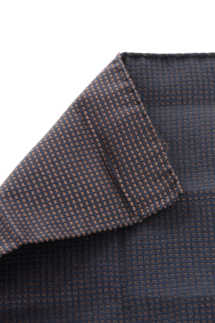 Brown Geometric Pocket Square 3