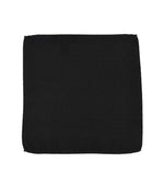 Black Solid Pocket Square 1