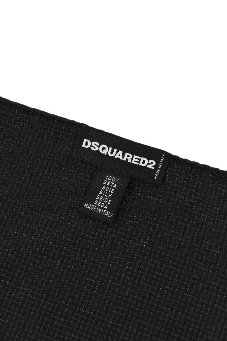 Black Solid Pocket Square 3