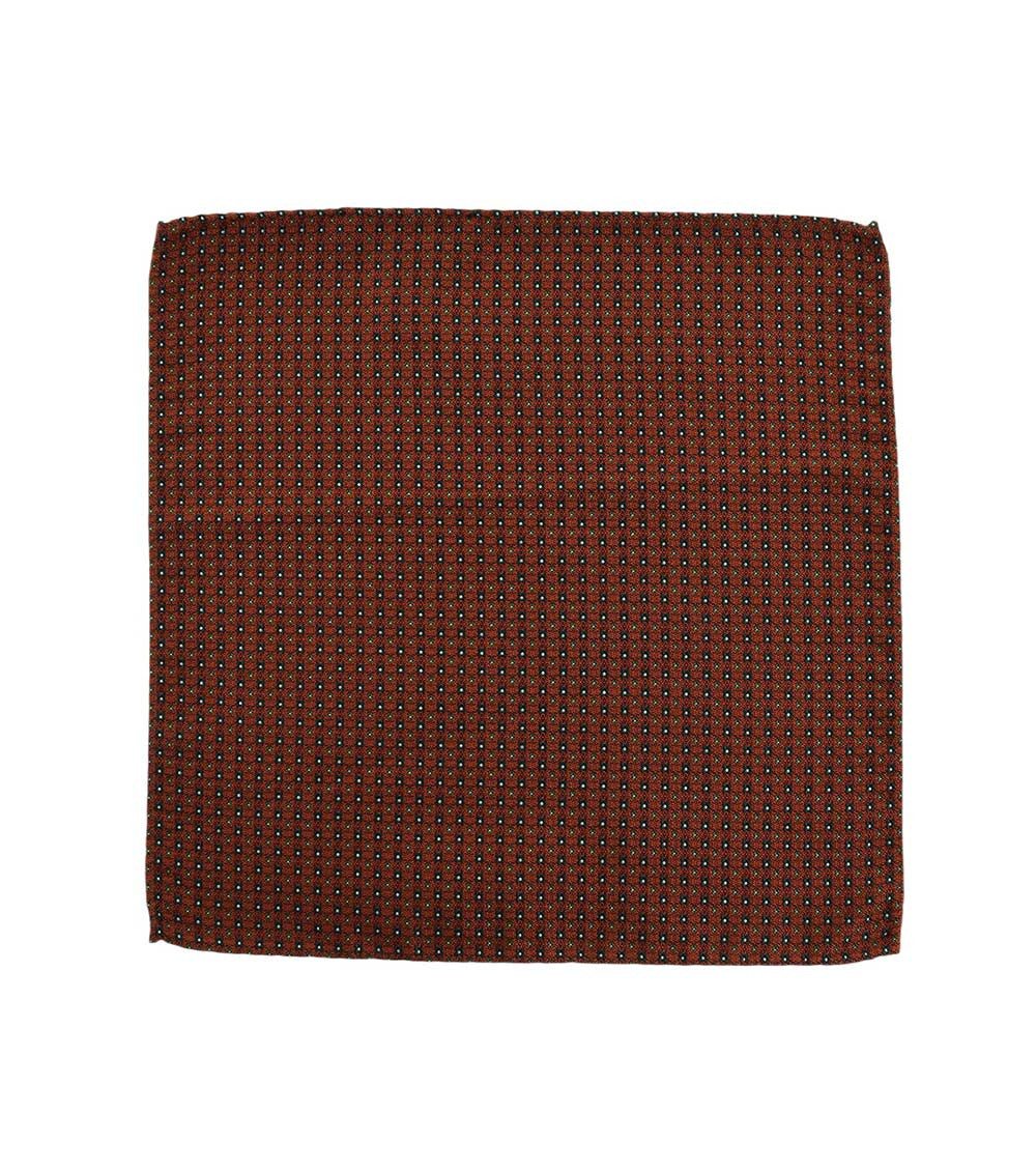 Brown Jacquard Printed Pocket Square 1
