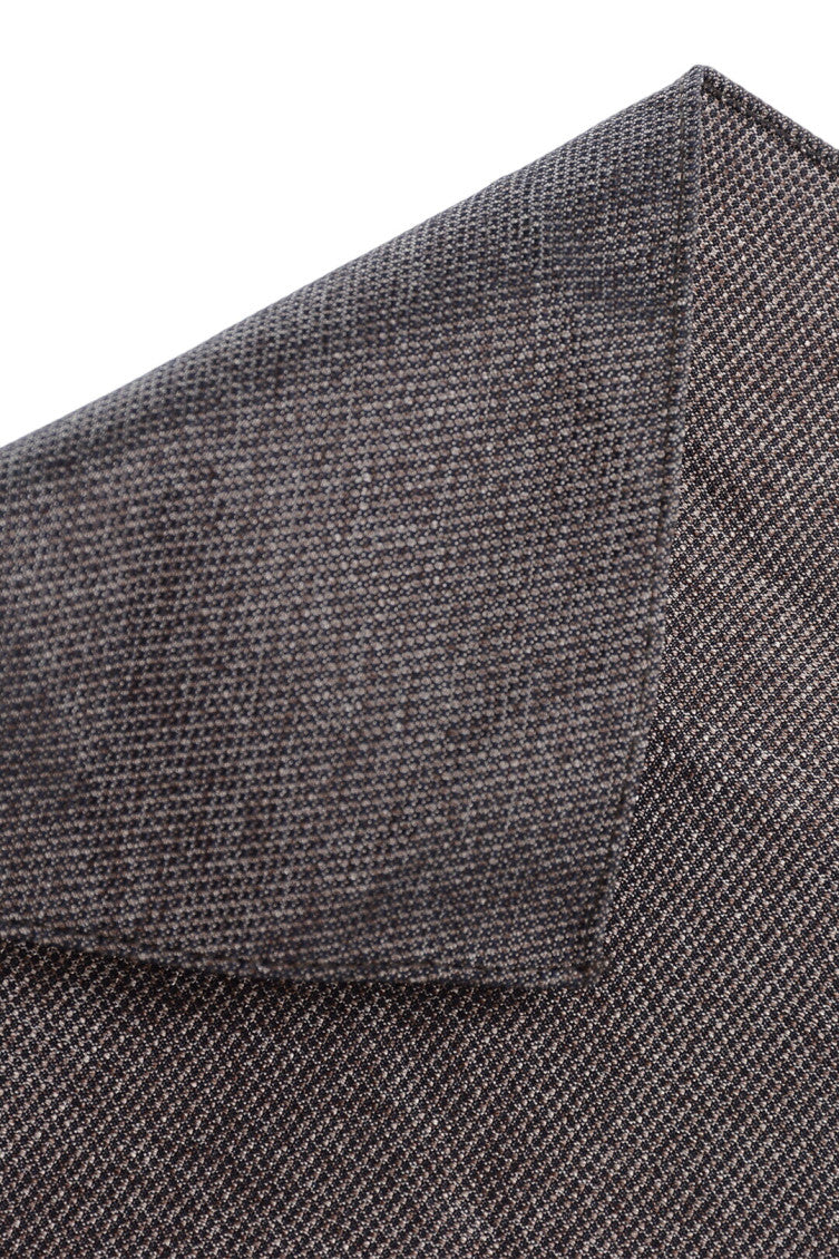 Brown Solid Pocket Square 3