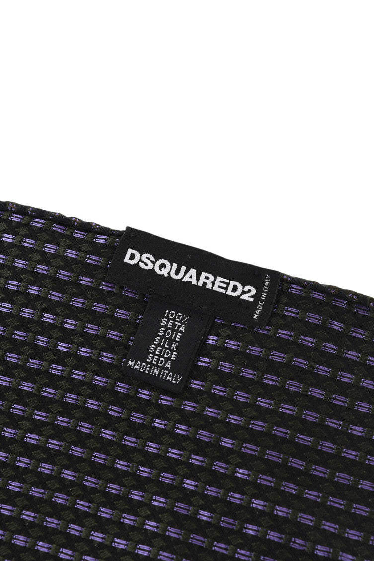 Dark Purple Geometric Pocket Square 3
