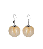 Yellow Tulle Drop Earrings 1