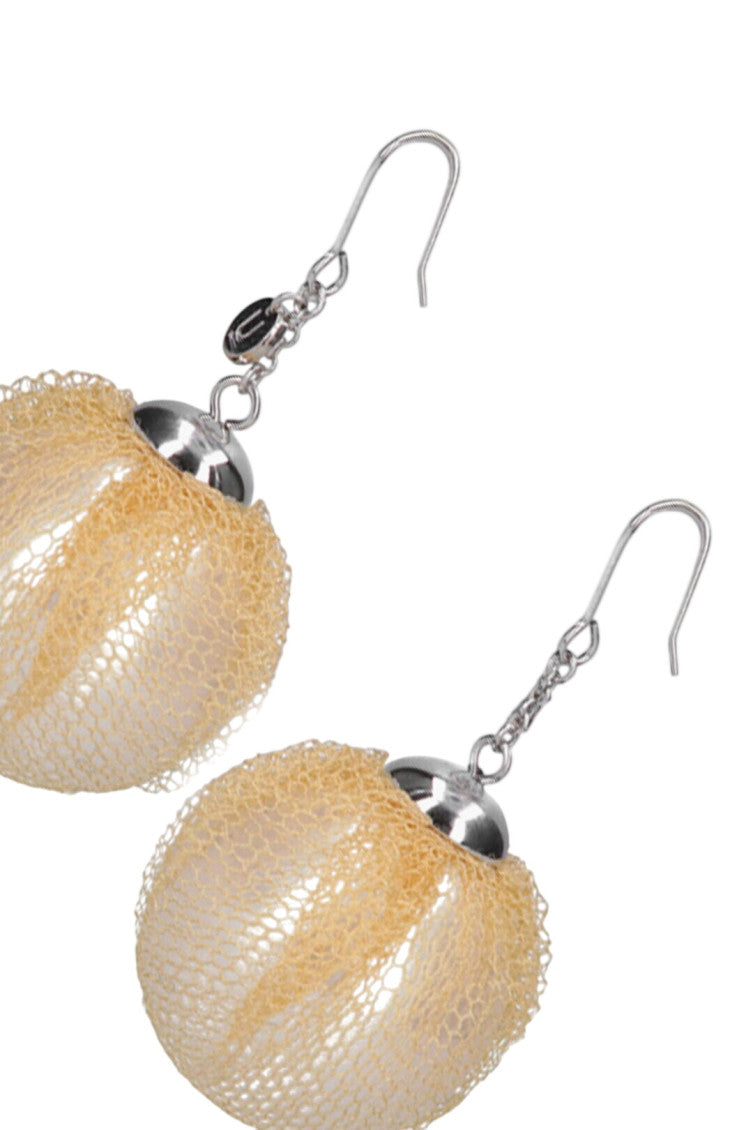 Yellow Tulle Drop Earrings 3