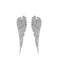 Silver Wings Strass Drop Earrings 1
