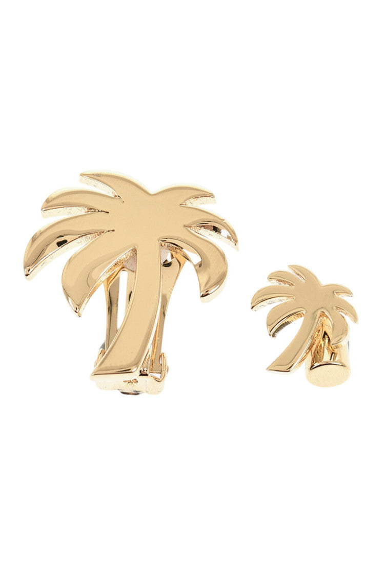 Golden Palm Tree Stud Earrings 1