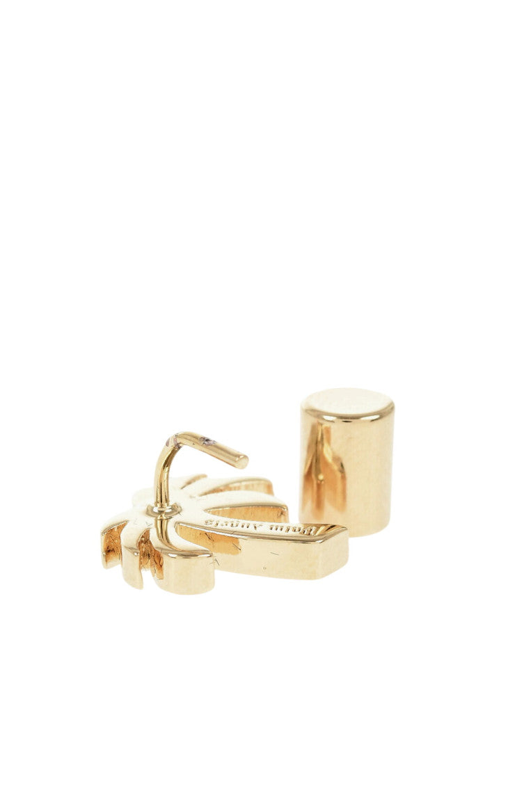 Golden Palm Tree Stud Earrings 3
