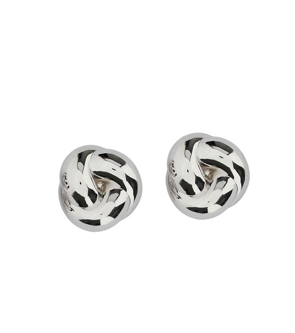 Silver Knot Stud Earrings 1