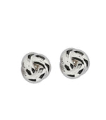 Silver Knot Stud Earrings 1