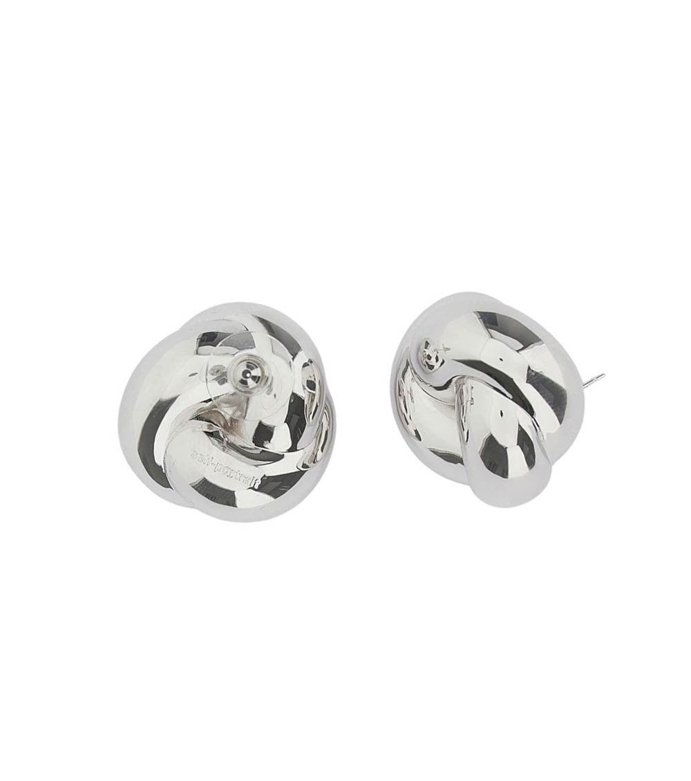 Silver Knot Stud Earrings 2