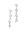 Silver Crystal Drop Earrings 1