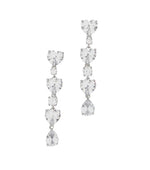 Silver Crystal Drop Earrings 1