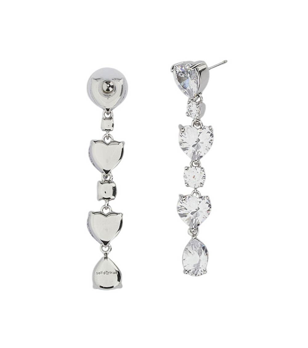 Silver Crystal Drop Earrings 2