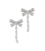 Silver Bow Dangler Earrings 1