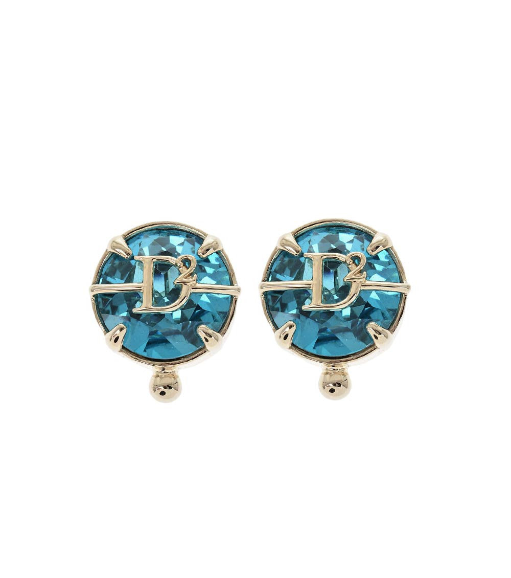 Blue Logo Stud Earrings 1