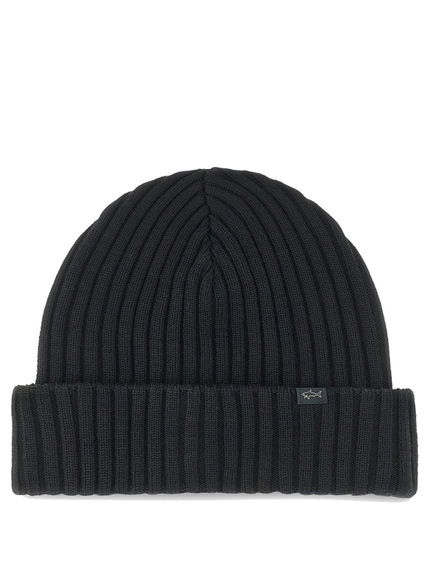 Black Knitted Beanie Cap 1
