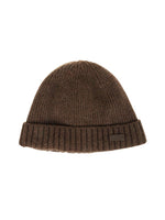 Brown Logo Knitted Beanie Cap 1