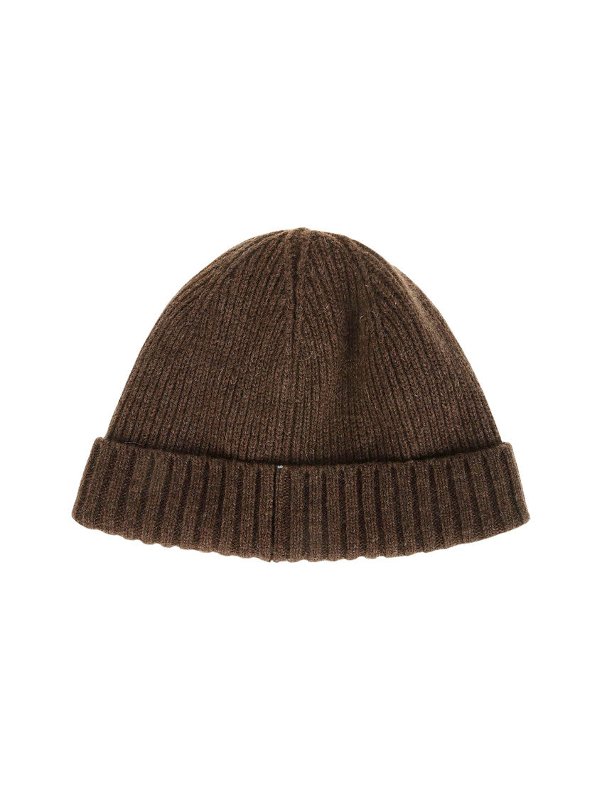 Brown Logo Knitted Beanie Cap 2