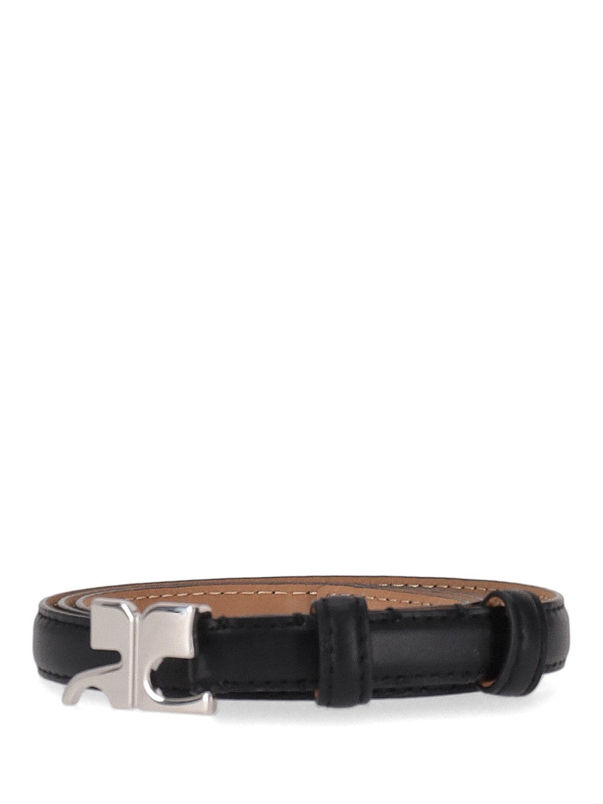 Black Buckle Solid Belt 3