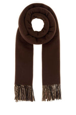 Beige Brown Reversible Check Scarf 1