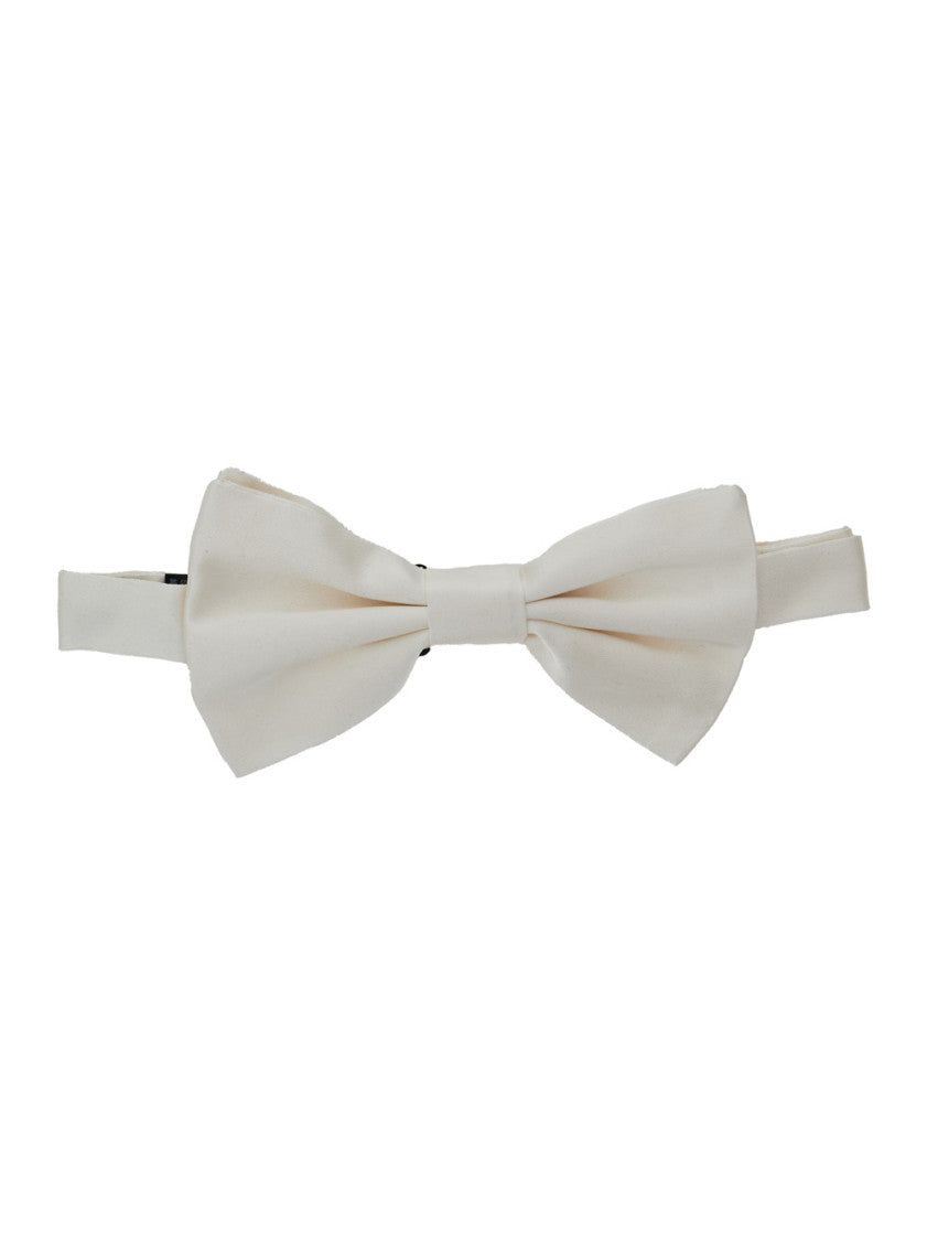White Solid Bow Tie 1