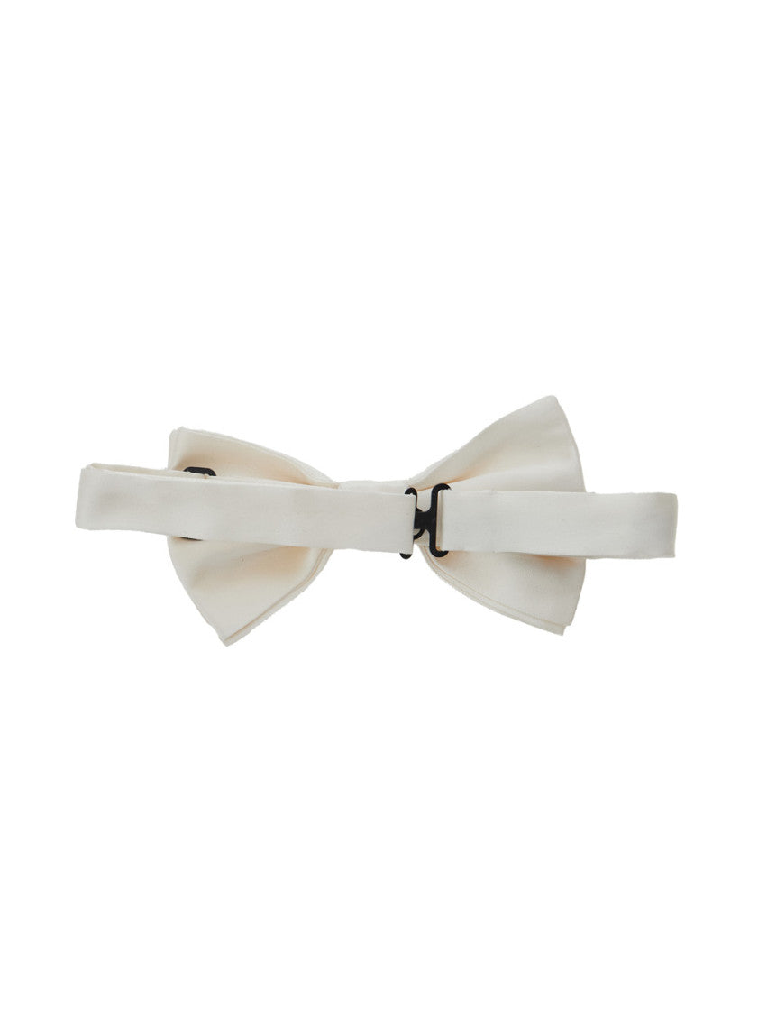 White Solid Bow Tie 2