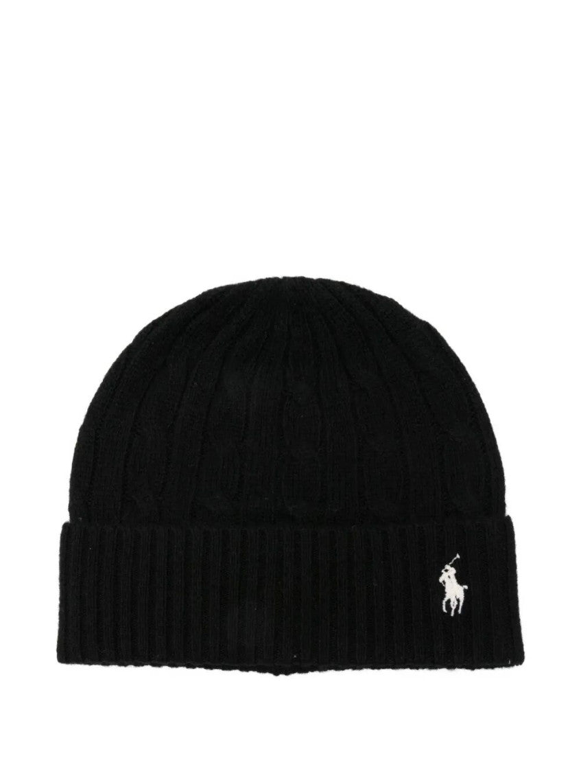 Black Embroidered Logo Hat 1