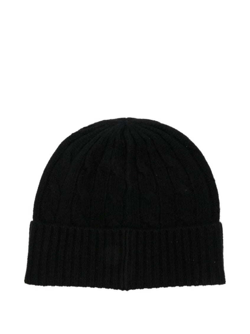 Black Embroidered Logo Hat 2