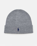 Grey Embroidered Logo Beanie Cap 1