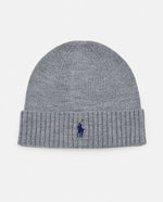 Grey Embroidered Logo Beanie Cap 1
