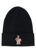 Black Logo Patch Beanie Hat 1