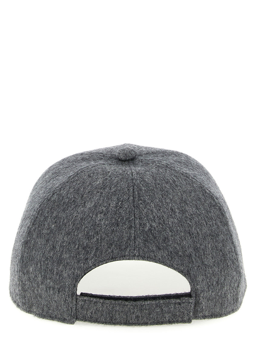 Grey Embroidered Logo Baseball Hat 3