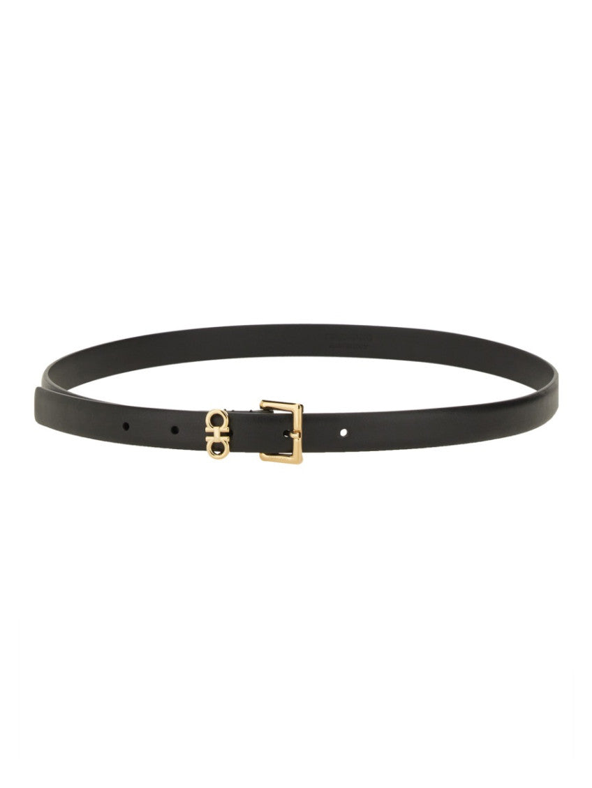Black Logo Buckle Belt 1