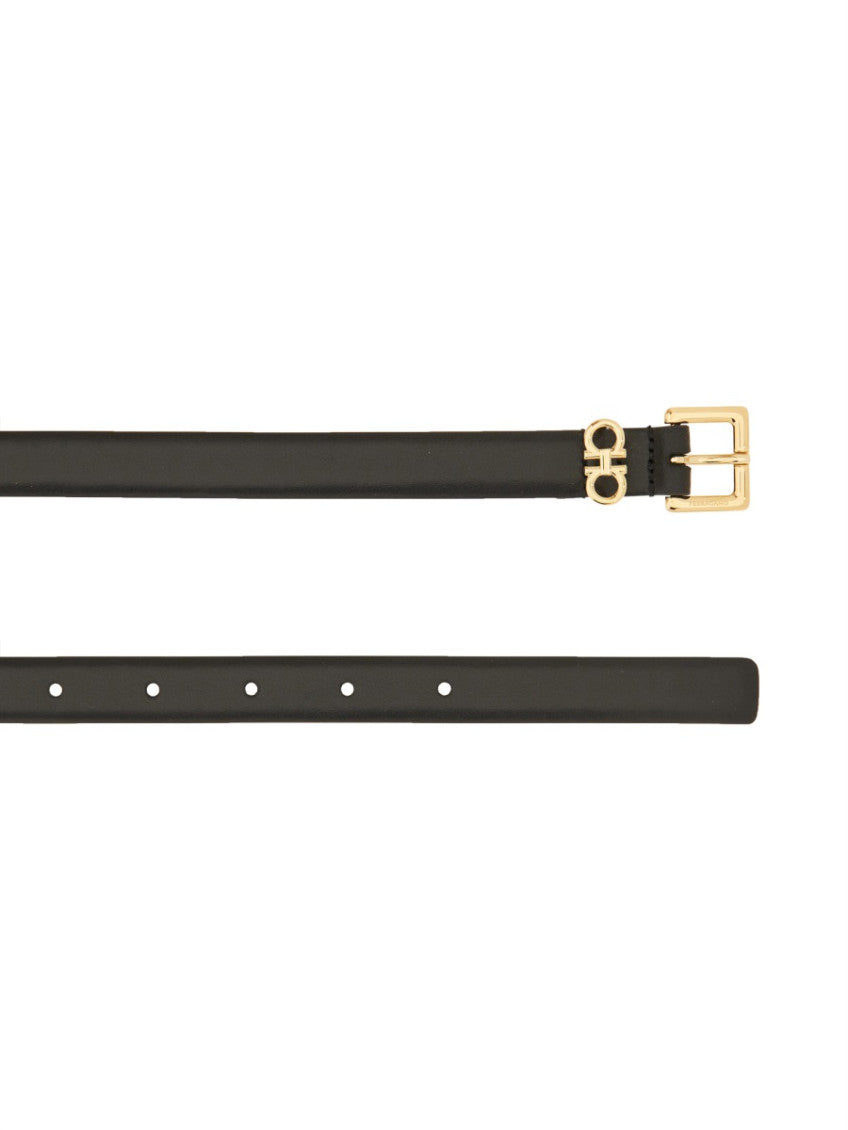 Black Logo Buckle Belt 2