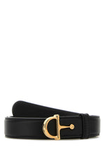 Black Horsebit Buckle Belt 1