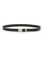 Black Logo Buckle Belt 1