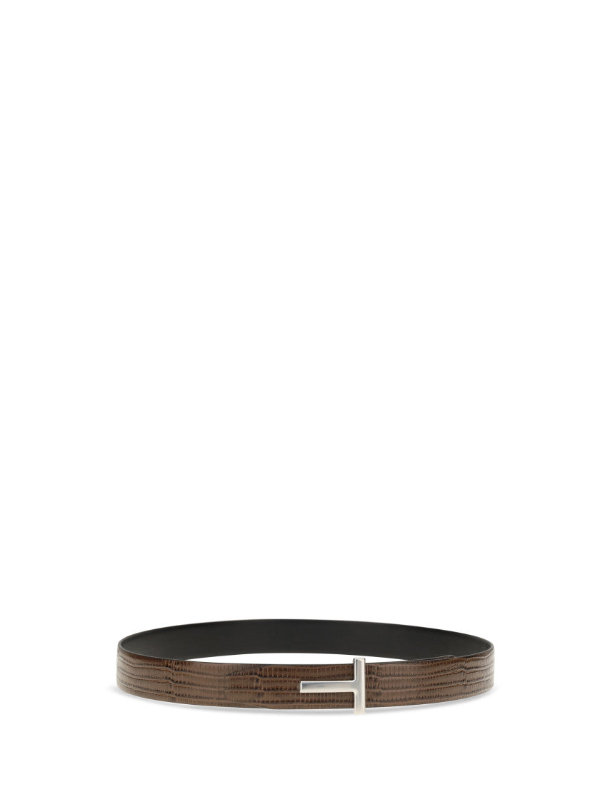 Brown T Icon Buckle Belt 1