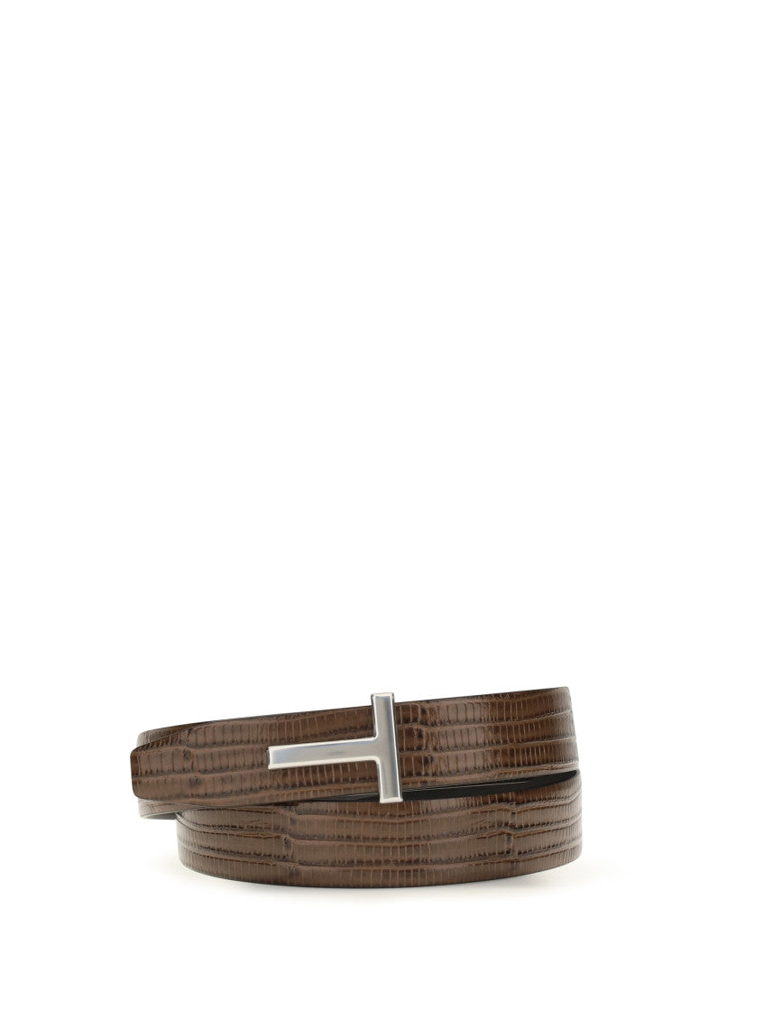 Brown T Icon Buckle Belt 2