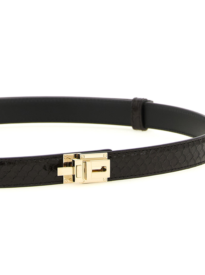Dark Brown T Latch Buckle Belt 3