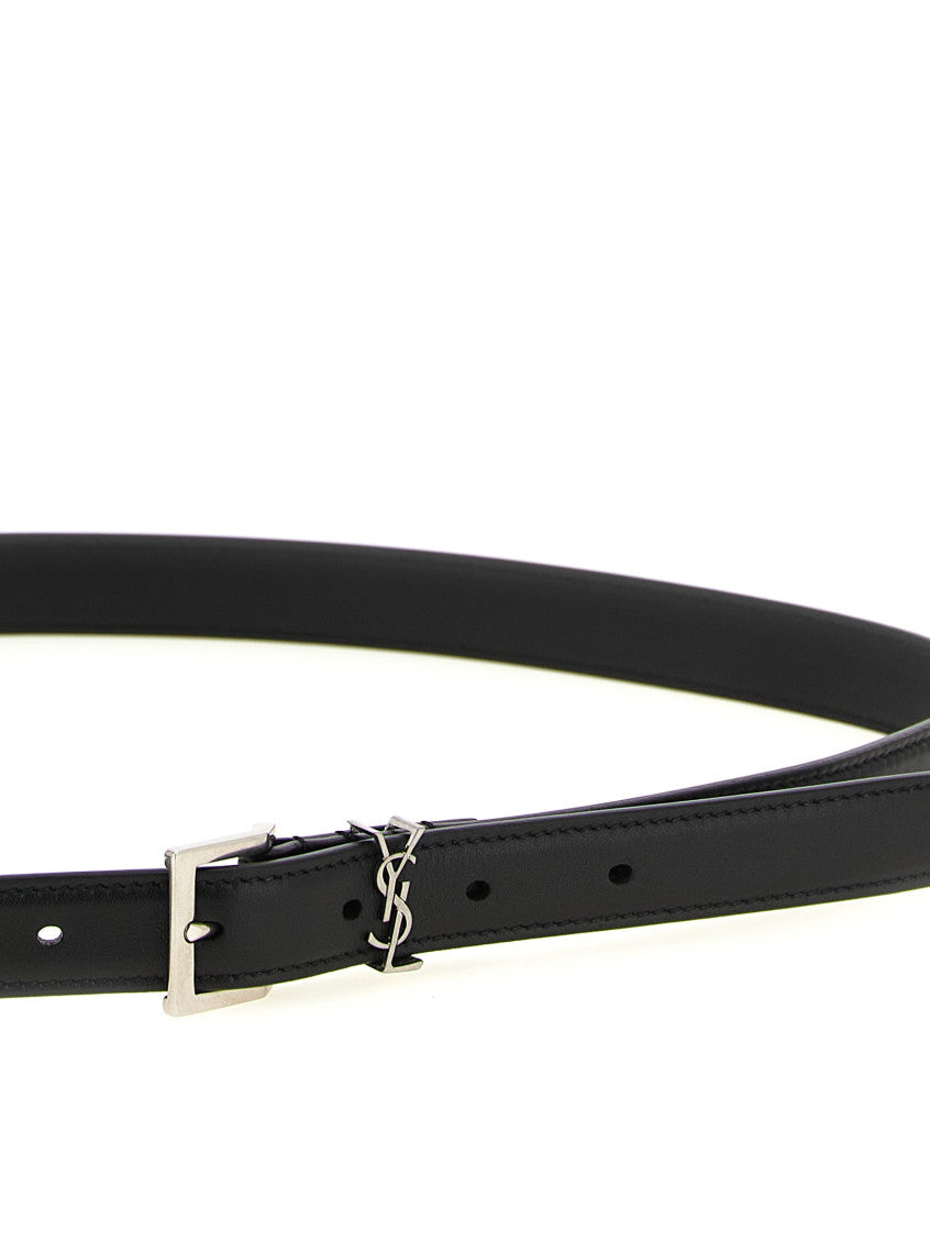 Black Logo Buckle Belt 3