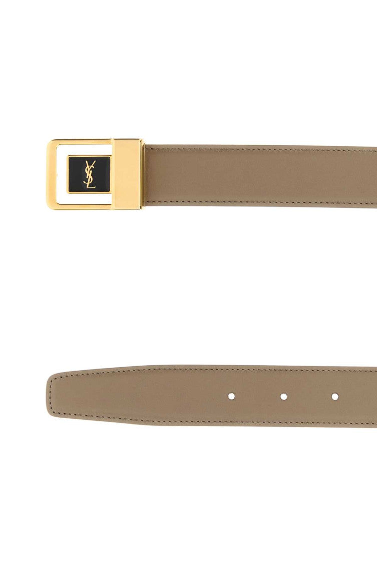Beige Logo Buckle Belt 2