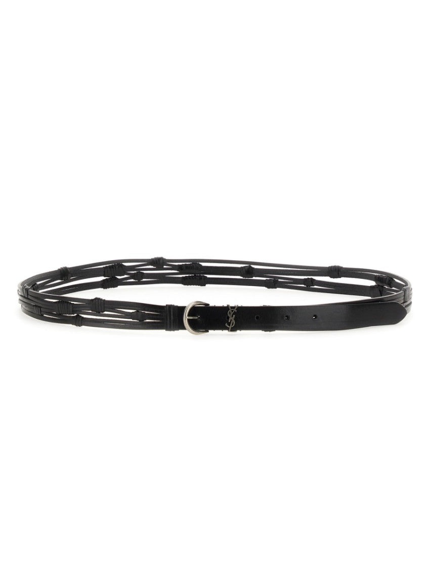 Black Crescent Moon Buckle Belt 1