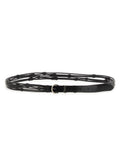 Black Crescent Moon Buckle Belt 1