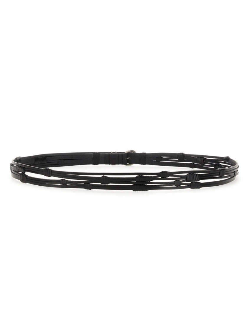 Black Crescent Moon Buckle Belt 2